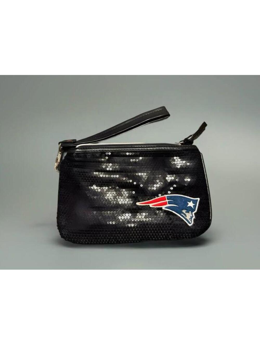 NFL New England Patriots Sequin Clutch Bag Wristlet 8.5"x5.5